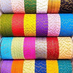 Dotted Metal Bangles